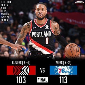 kaiyun sports-状态持续低迷 利拉德回应76人球迷：我心属波特兰